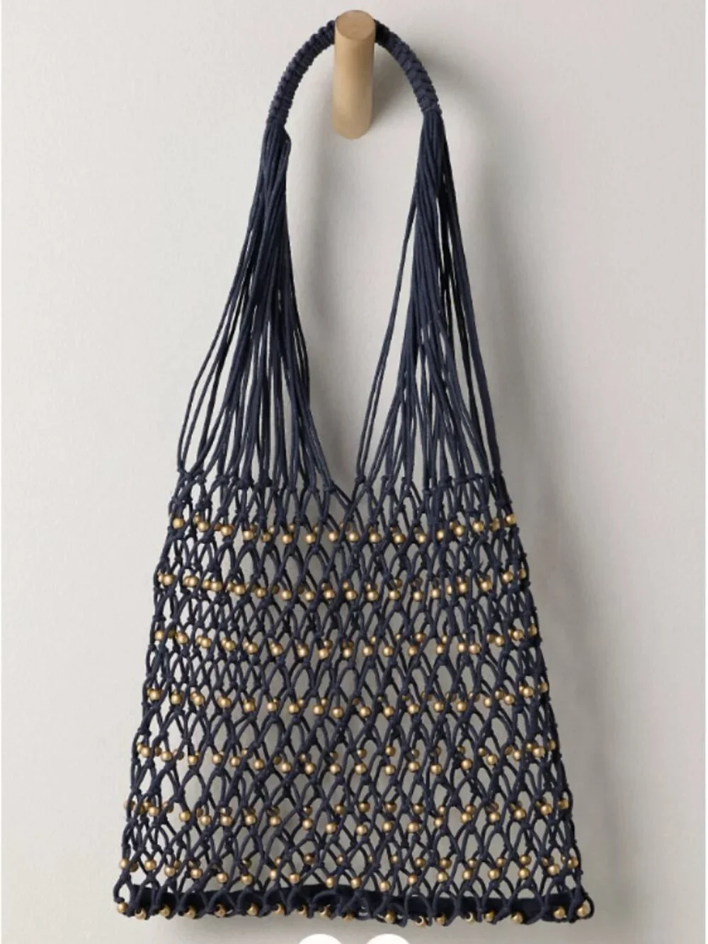 Free People Wishing Well Beaded Bag Navy - NWT $98 MSRP